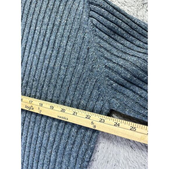 Vintage Venezia Wool Blend Cardigan Sweater Zip Pockets Blue‎ Speckled 18/20 - Picture 5 of 8